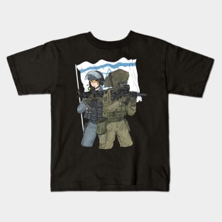 Israeli soldiers and police, IDF. Kids T-Shirt
